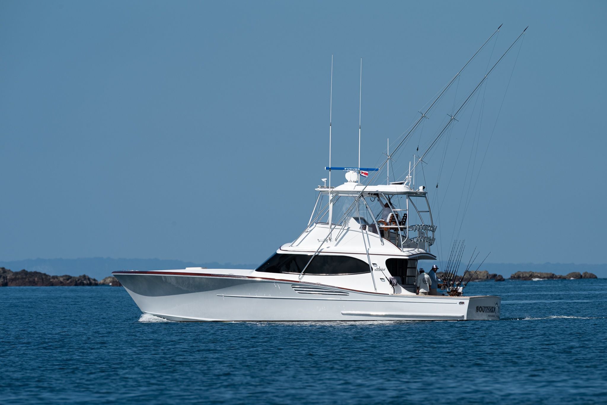 Southern Fly, a 50-foot Maverick yacht, from the side